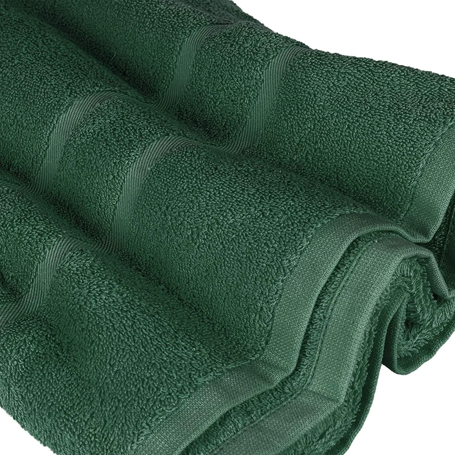 STICKANDSHINE Frottee-Handtücher – Dunkelgrün, 100% Baumwolle, 500 g/m²